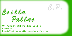 csilla pallas business card